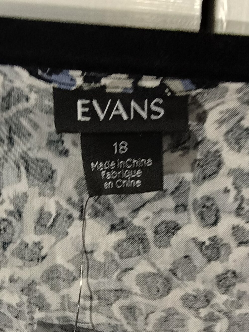 NWT Evans Size 18 Mandalay Print High Low Midi Dress Blue Black Animal Print Tie - Picture 4 of 10